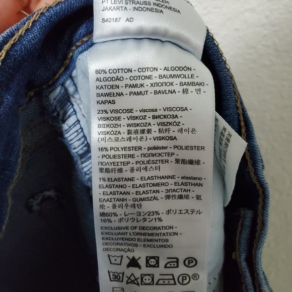 Levi's Boyfriend jeans mid rise distressed crop relaxed fit - Picture 8 of 9